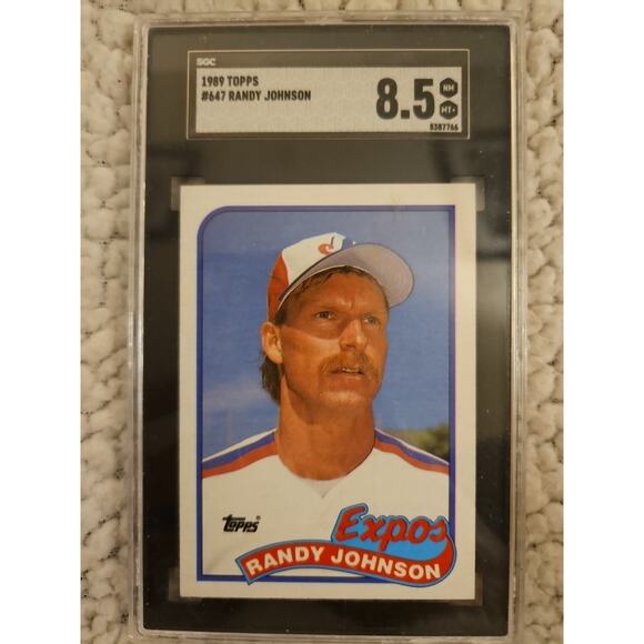 1989 Topps - #647 Randy Johnson (RC) - PSA 8.5 - Picture 1 of 3
